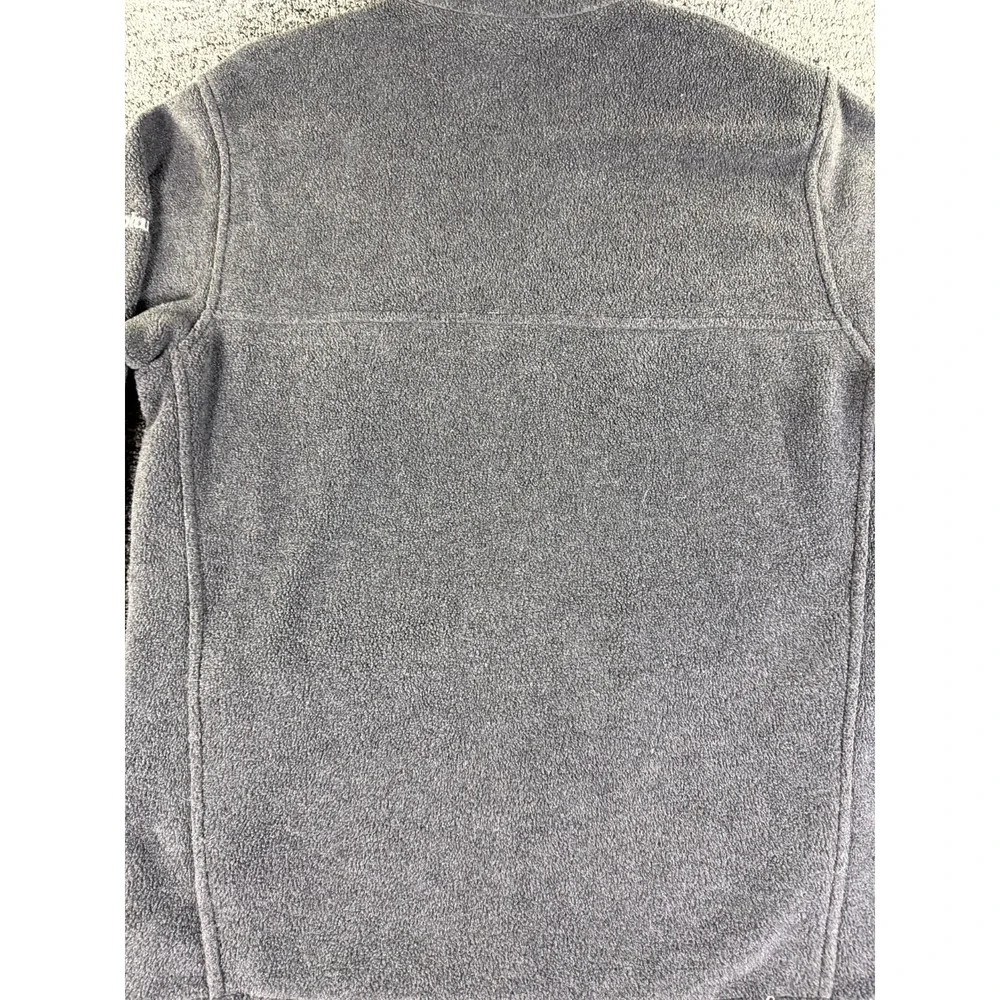 Columbia Fleece Jacket Mens Medium Gray KC Logo Toggle Hem Full Zip Outdoor